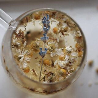 a glass of homemade herbal tea