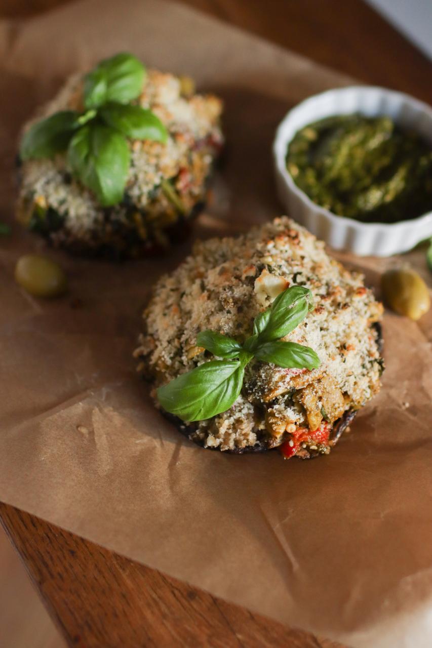 Vegetarian Stuffed Portobello Mushrooms | Sprig & Spoon