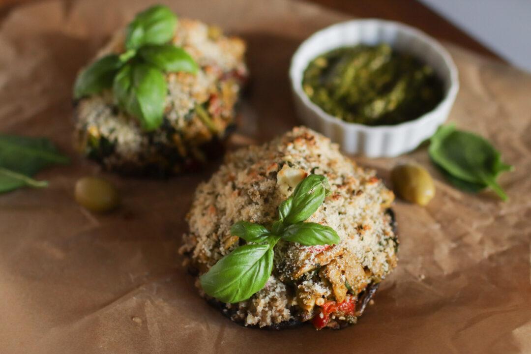 Vegetarian Stuffed Portobello Mushrooms Sprig Spoon