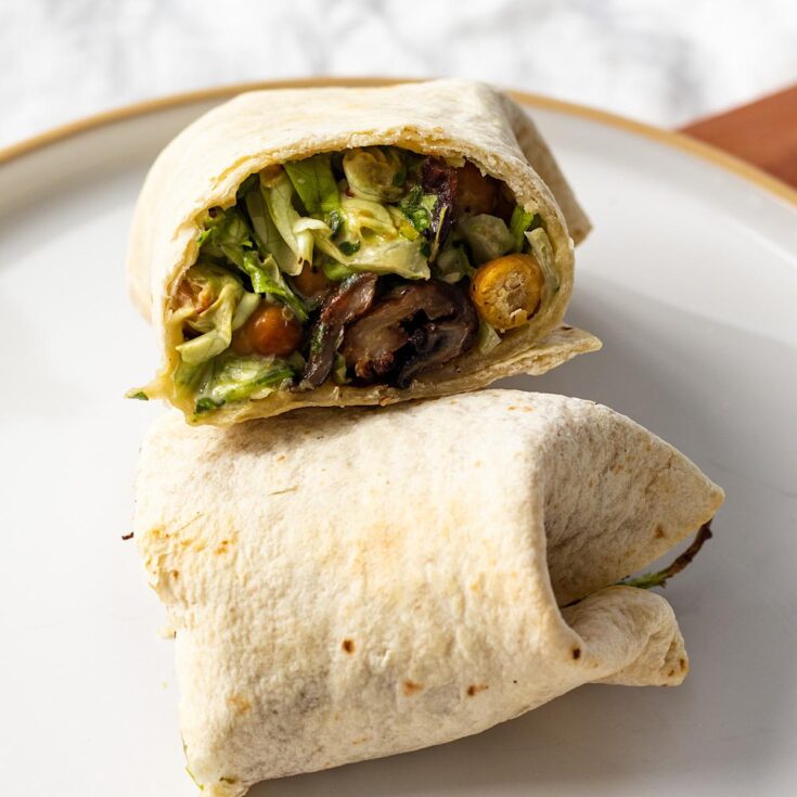 Image for Vegan Caesar Oyster Mushroom Chickpea Wrap