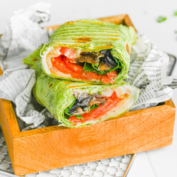 Image for Herbed Cheese Portobello Mushroom Wraps — Marley's Menu