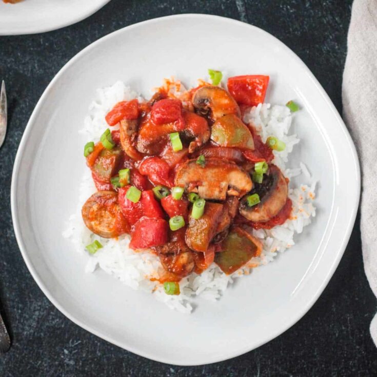 Image for Vegan Pepper Steak with Mushrooms