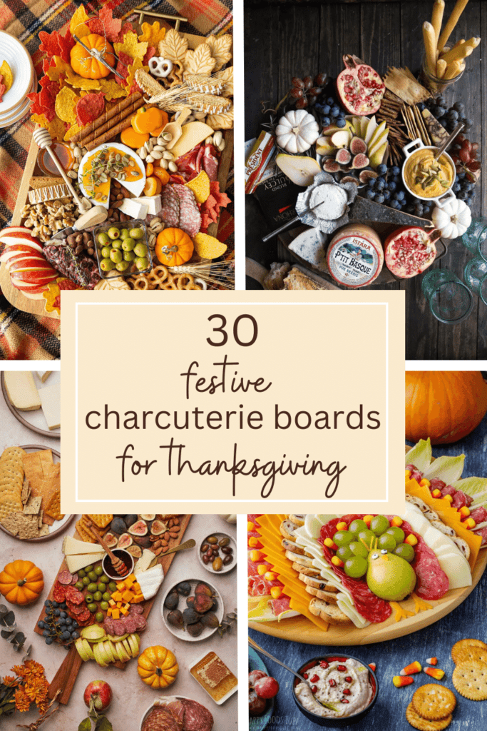 four thanksgiving charcuterie boards 