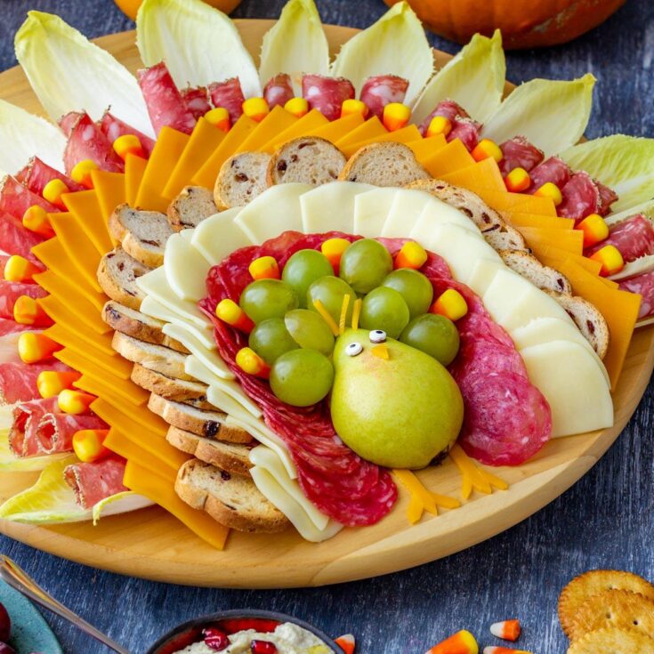 Image for Thanksgiving Turkey Cheese Board Recipe