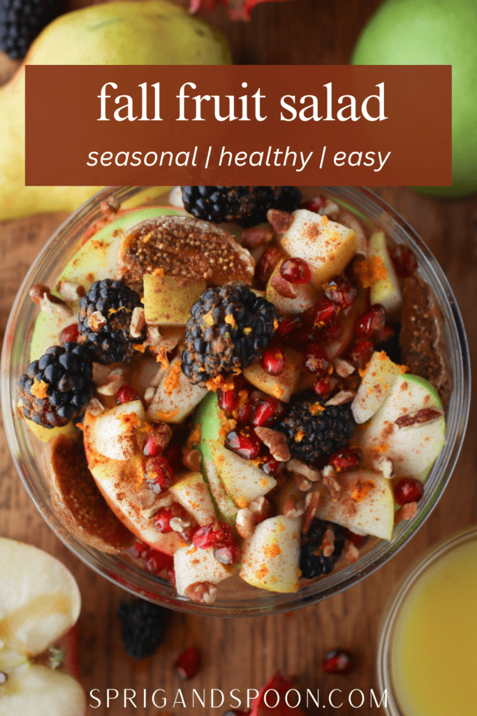 fall fruit salad in a bowl