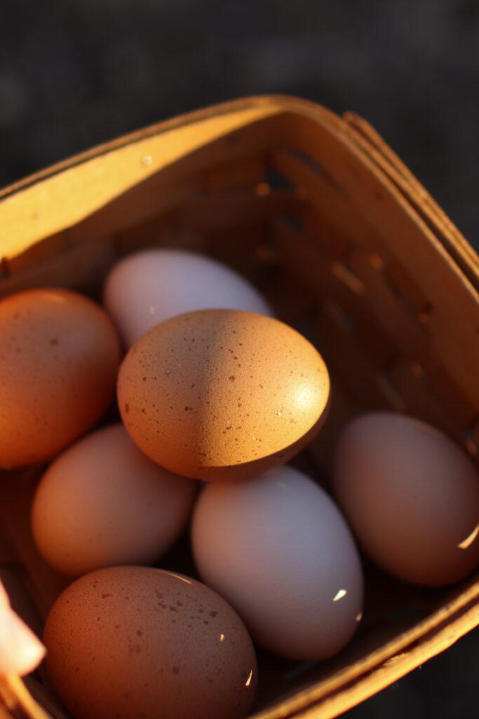 a basket of eggs