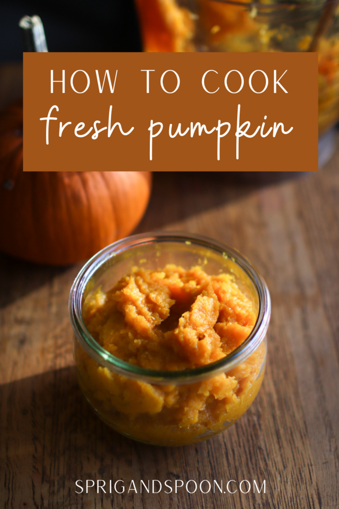 how to cook fresh pumpkin with a jar of pumpkin puree