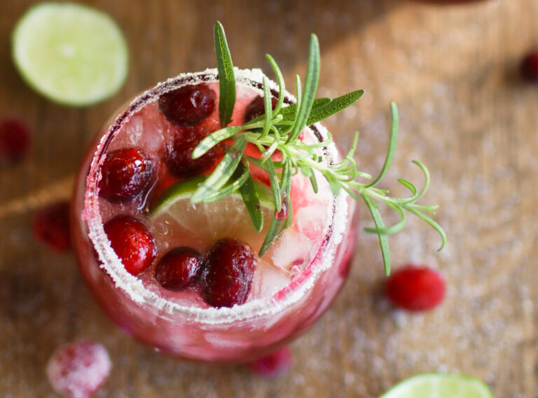 Lime Cranberry Tequila Cocktail | Best Holiday Drink