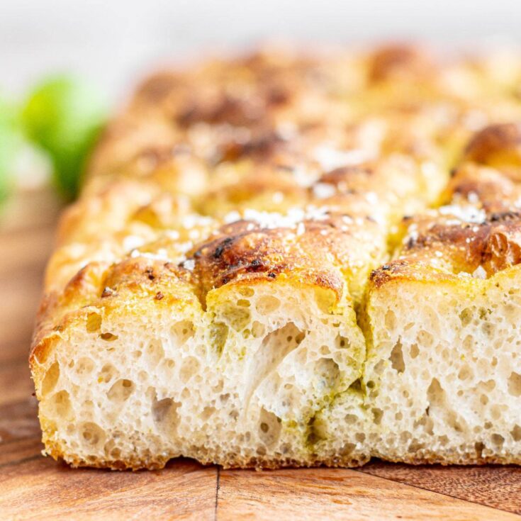 Image for Basil Pesto Focaccia Bread