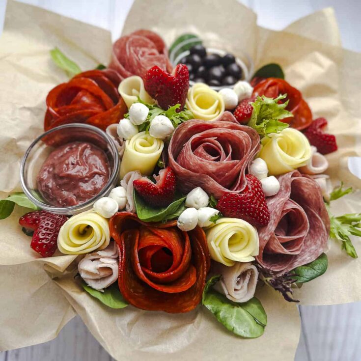 Image for How To Make A Charming Charcuterie Bouquet With Salami Roses